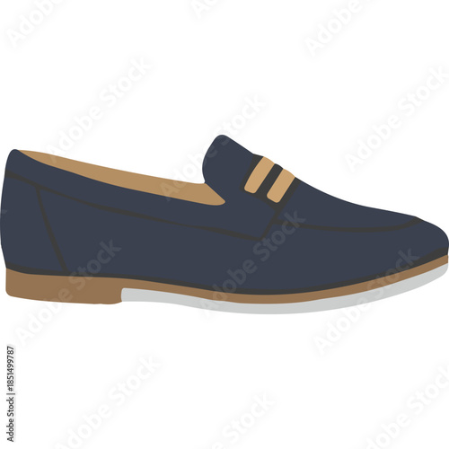 Classic Navy Penny Loafer with Tan Accents