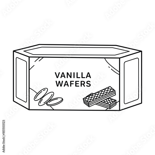 Vanilla Wafers Packaging Illustration