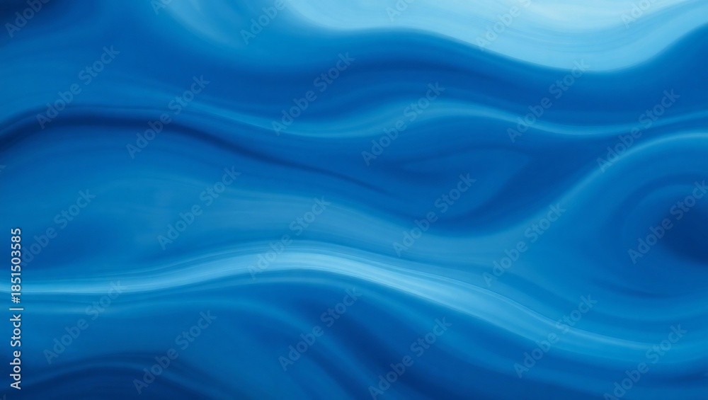 Fototapeta premium Abstract flowing blue waves with smooth gradients and soft light
