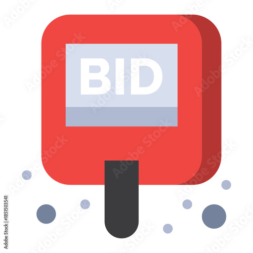 Bid Sign for Auction: A symbolic representation of an auction, this image presents a clean and modern design featuring the word BID prominently displayed, suitable for concepts related to sales.