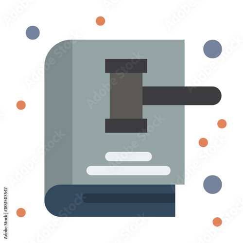 Law and Order: Symbolic representation of the legal system, featuring a gavel resting upon a law book, against a neutral background.