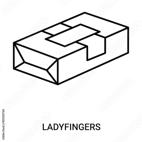 Ladyfingers dessert illustration