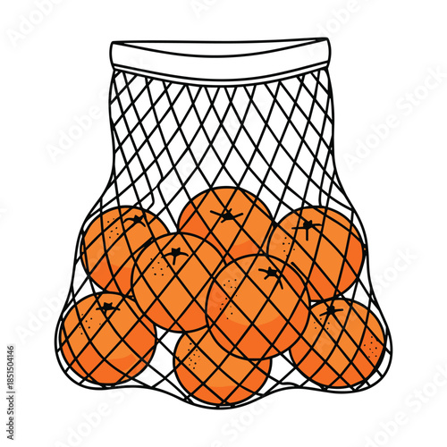 Basket full of oranges