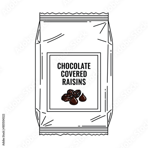 Chocolate Covered Raisins Packaging Design