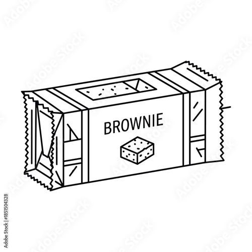Brownie in wooden crate