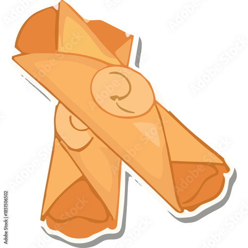 Crispy Spring Rolls Illustration