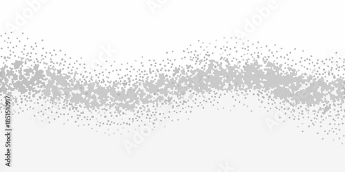 Abstract pattern of scattered gray dots against a bright white background