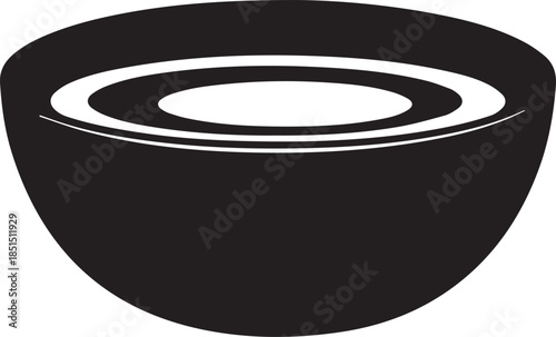 Modern black ceramic bowl