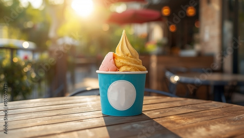 Vibrant Summer Dessert Mockup with Soft Bokeh and Natural Light