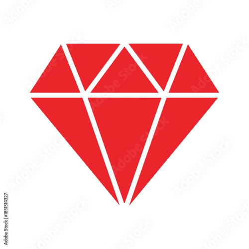 Red diamond icon on white background