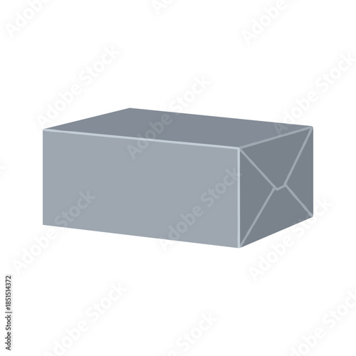 Gray rectangular box or package