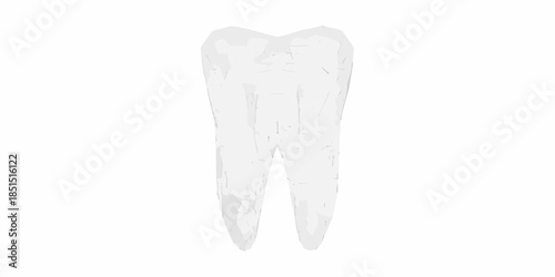 Illustration of a single human tooth isolated on a plain white background