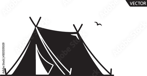 set of camping elements