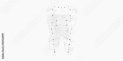 An illustration of a human skeleton with connected points and lines