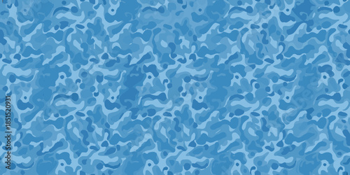 Abstract blue water texture with organic shapes and flowing light patterns