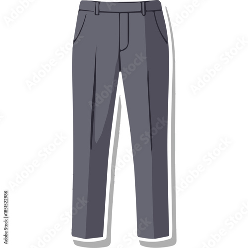 Flat Design Gray Dress Pants Illustration