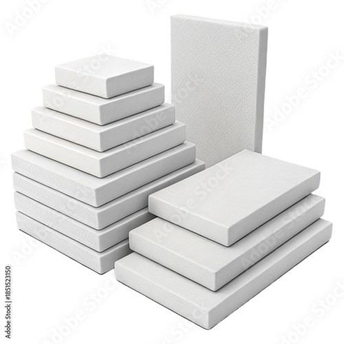 Unleash your creativity with pristine blank canvas sets ready for artistic expression and stunning gallery displays for paintings and mixed media projects