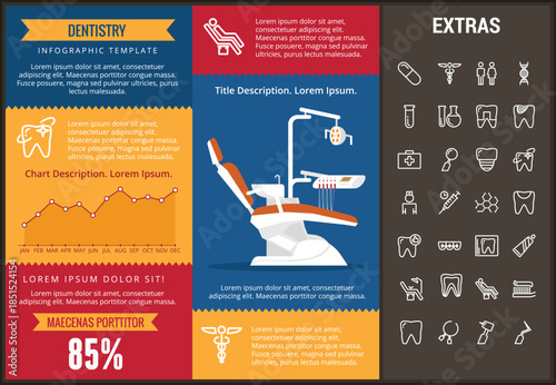 dentistry infographic template elements and icons infograph includes customizable grap
