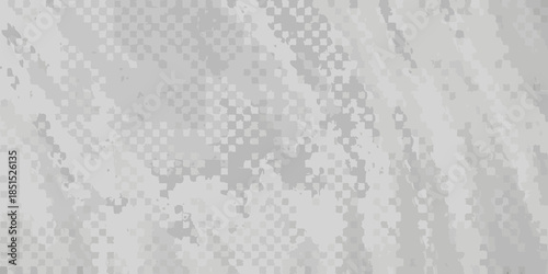 Abstract gray and white pixelated texture resembling a digital camouflage pattern