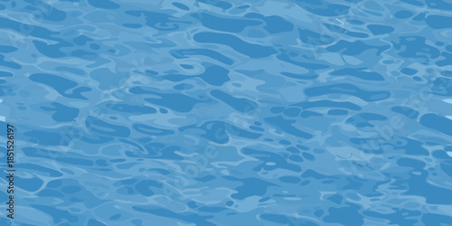 Abstract blue water surface with swirling patterns and light reflections