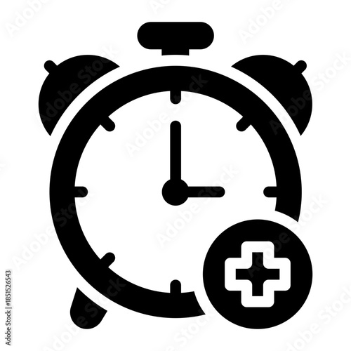 medical appointment glyph icon