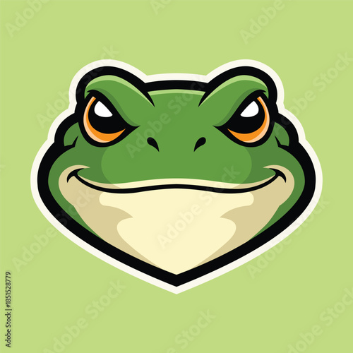 frog mascot logo vector design template modern style