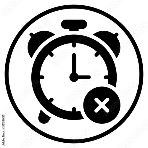 alarm off glyph icon