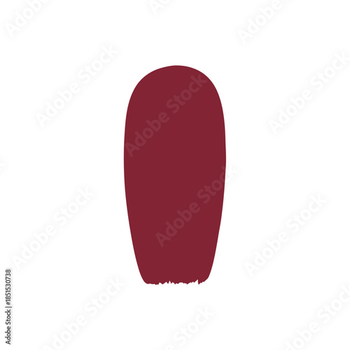 Deep maroon red nail polish color swatch sample.
