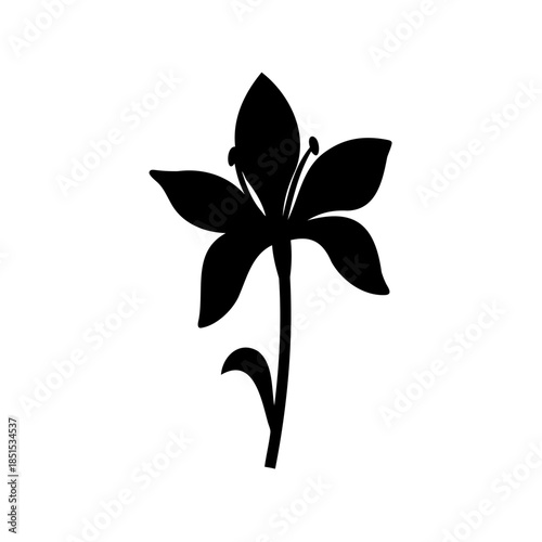 Minimalist vector illustration of a green plant leaf design featuring natural foliage elements as a symbol of eco growth and spring environment