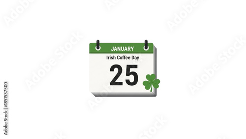 national irish coffee day calendar icon