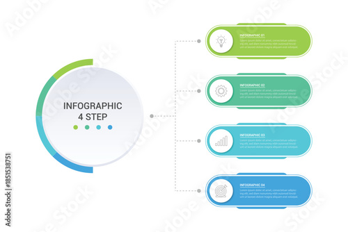 Vector infographic label design with circle infographic template design and 4-5-6 options or steps. Can be used for process diagram, presentations, workflow layout, banner, flow chart, info graph