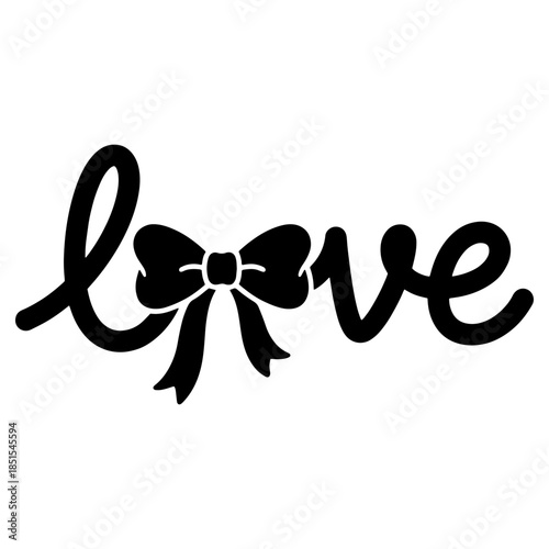 Love Bow PNG | SVG | Trendy Valentines Day | Girly Valentines | Valentine Coquette | Sleeve Design | Valentines Bow | Preppy | DTF
