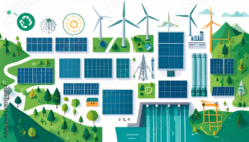 Minimalist Eco Energy Icons Set