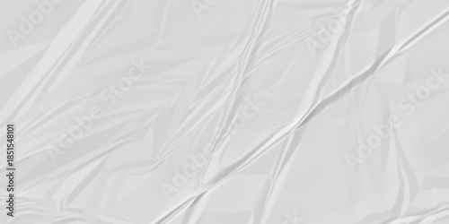 abstract white and gray parchment wrapping crumpled paper texture. creased page wrinkle retro rough distressed damage paper texture background.