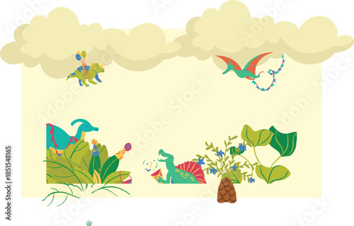 green and yellow illustrated happy birthday wishing card, happy birthday, bithrday wishing card, cartoon, pattern, holiday, decoration