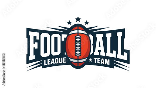 Official football league logo with a prominent football graphic and text on a clean white background
