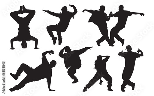 Hip Hop Breakdance Silhouettes