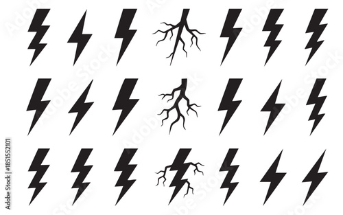 Lightning Bolt and Root Silhouettes