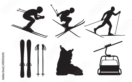 Ski Sport Silhouettes
