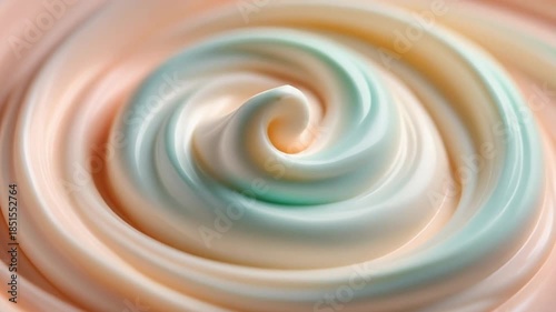 Swirly pastel whipped cream texture background close-up