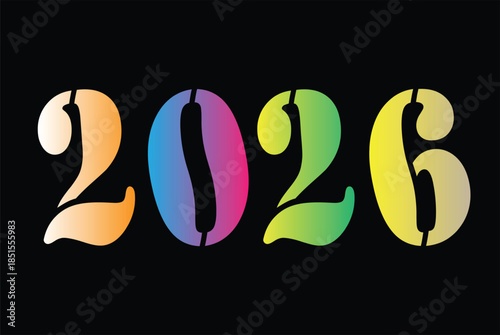 2026 back background new year fond and card design