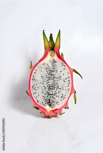 dragon fruit 3d rendering isolated on white background cartoon plastic style icon