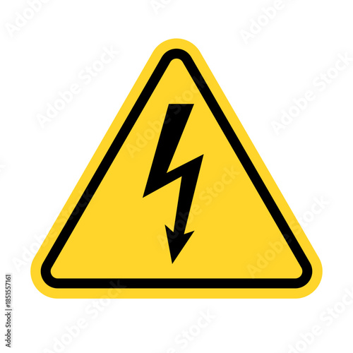 High voltage sign. Electrical hazard sign. Vector.
