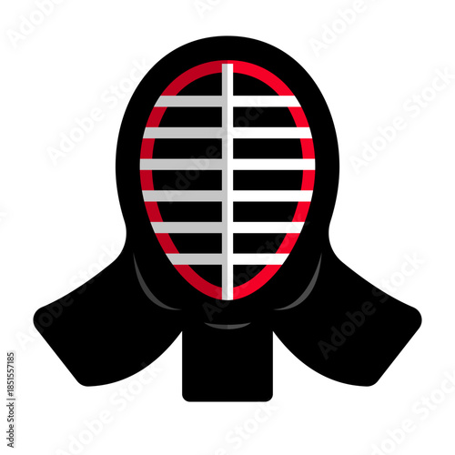 Kendo mask icon. Kendo men icon. Vector.