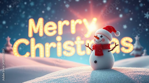 snowman in the snow