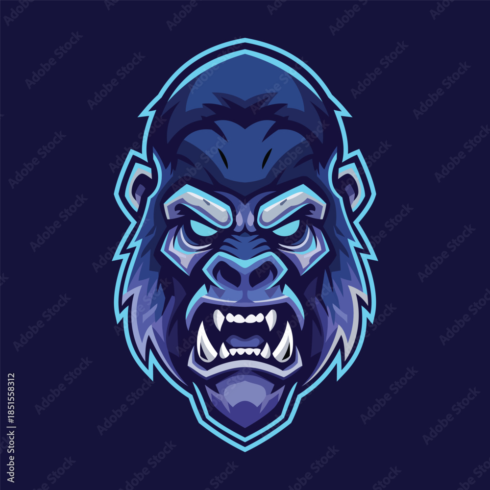 Fototapeta premium gorilla mascot logo design vector tempalte