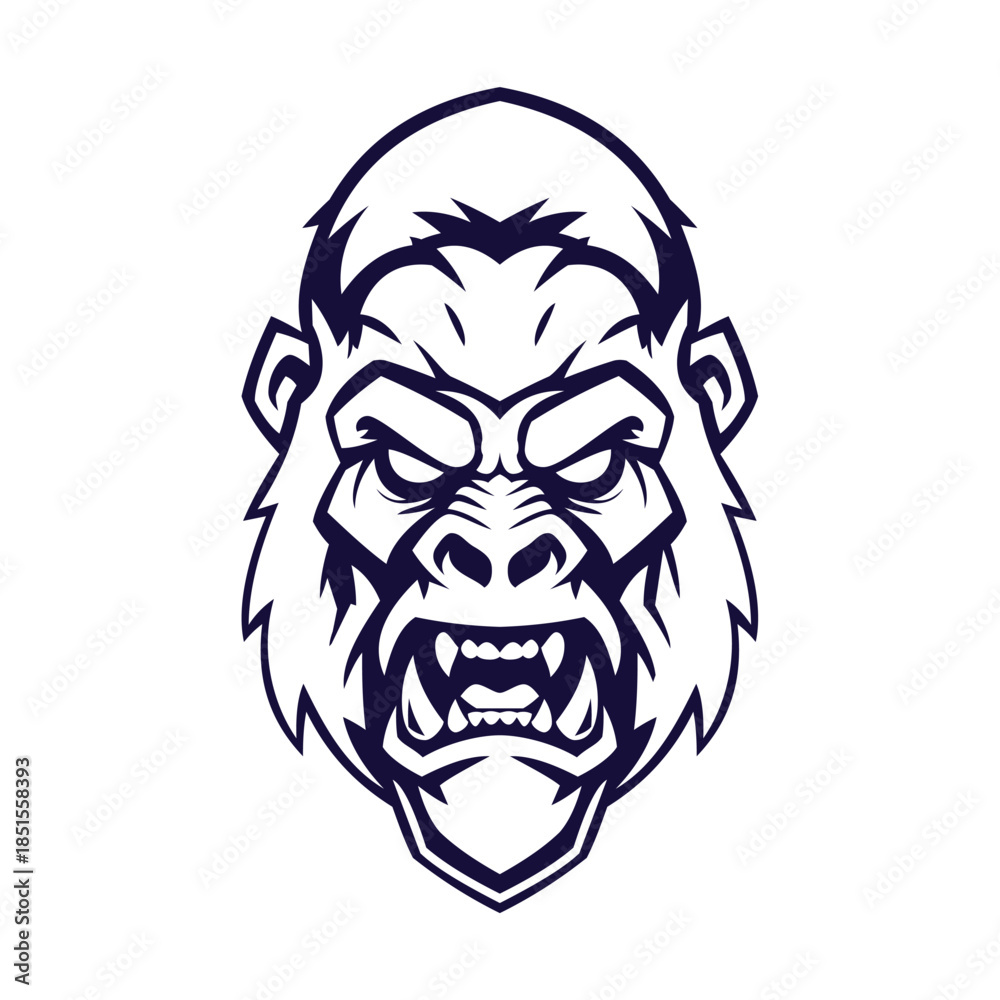 Fototapeta premium gorilla mascot logo design vector tempalte