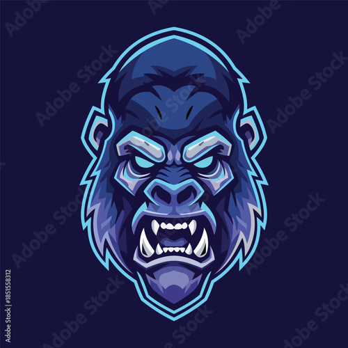 gorilla mascot logo design vector tempalte