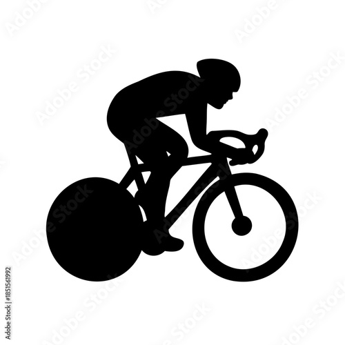 silhouette of a cyclist