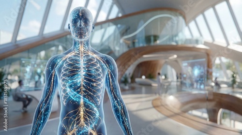 A futuristic medical examin...